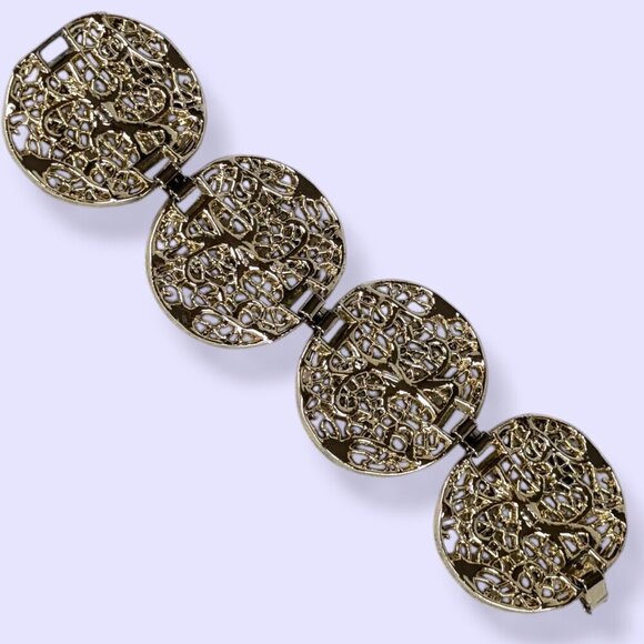 (2/$20) Vintage Large Link Cut Out Bracelet - Picture 5 of 6